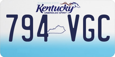 KY license plate 794VGC