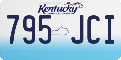 KY license plate 795JCI