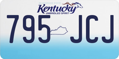 KY license plate 795JCJ