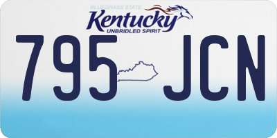 KY license plate 795JCN