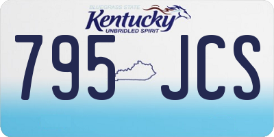 KY license plate 795JCS