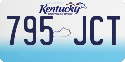 KY license plate 795JCT