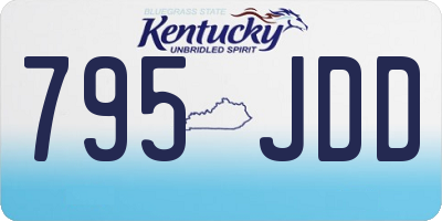 KY license plate 795JDD
