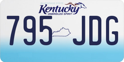 KY license plate 795JDG