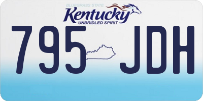 KY license plate 795JDH
