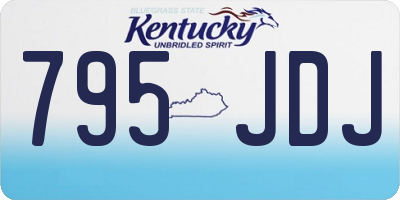 KY license plate 795JDJ