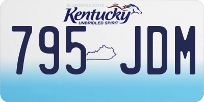 KY license plate 795JDM