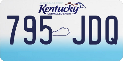KY license plate 795JDQ