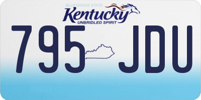 KY license plate 795JDU