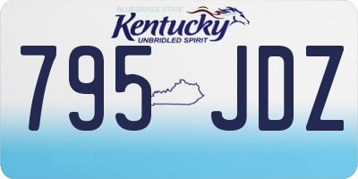 KY license plate 795JDZ