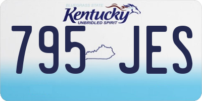 KY license plate 795JES