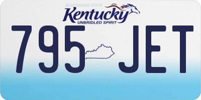 KY license plate 795JET