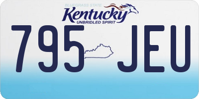 KY license plate 795JEU