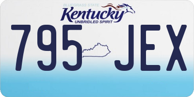 KY license plate 795JEX