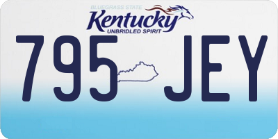 KY license plate 795JEY