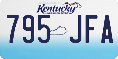 KY license plate 795JFA