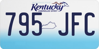 KY license plate 795JFC