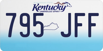 KY license plate 795JFF