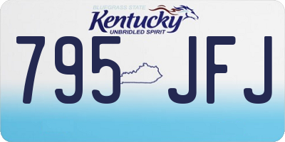 KY license plate 795JFJ