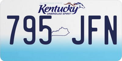 KY license plate 795JFN