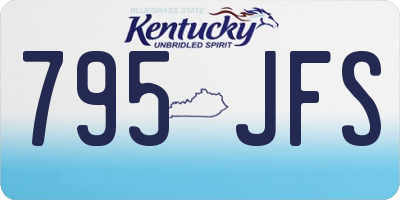 KY license plate 795JFS