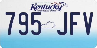 KY license plate 795JFV