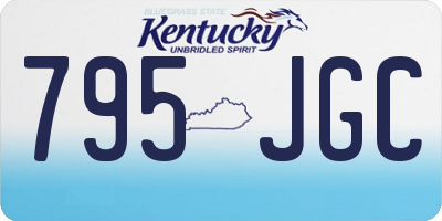 KY license plate 795JGC