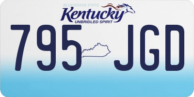 KY license plate 795JGD