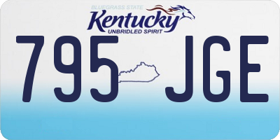 KY license plate 795JGE