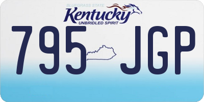KY license plate 795JGP