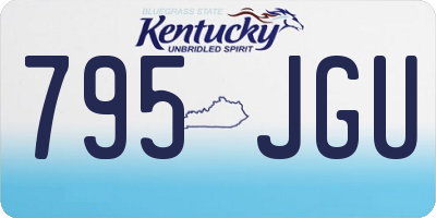 KY license plate 795JGU