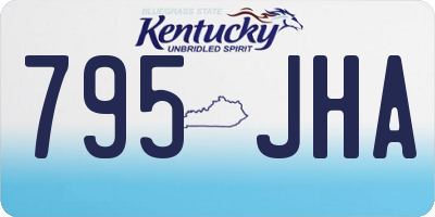 KY license plate 795JHA