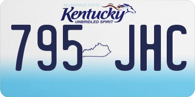 KY license plate 795JHC