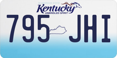 KY license plate 795JHI