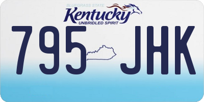 KY license plate 795JHK
