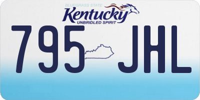 KY license plate 795JHL