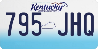 KY license plate 795JHQ