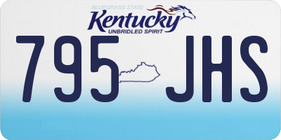 KY license plate 795JHS