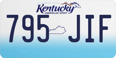 KY license plate 795JIF