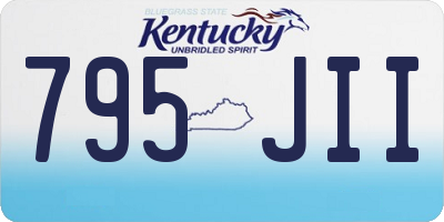 KY license plate 795JII