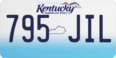 KY license plate 795JIL