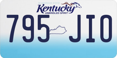 KY license plate 795JIO
