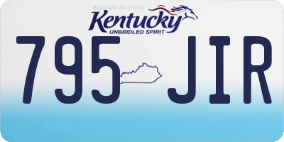 KY license plate 795JIR
