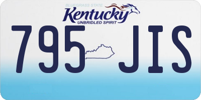 KY license plate 795JIS