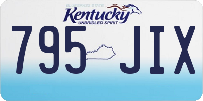 KY license plate 795JIX