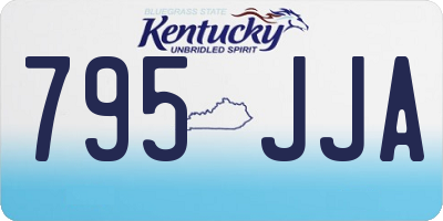 KY license plate 795JJA