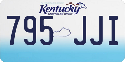 KY license plate 795JJI