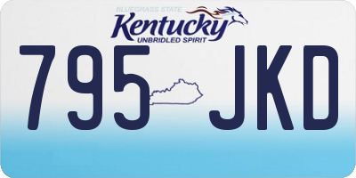 KY license plate 795JKD