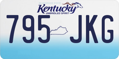 KY license plate 795JKG
