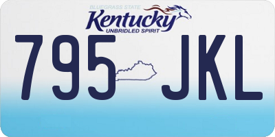 KY license plate 795JKL